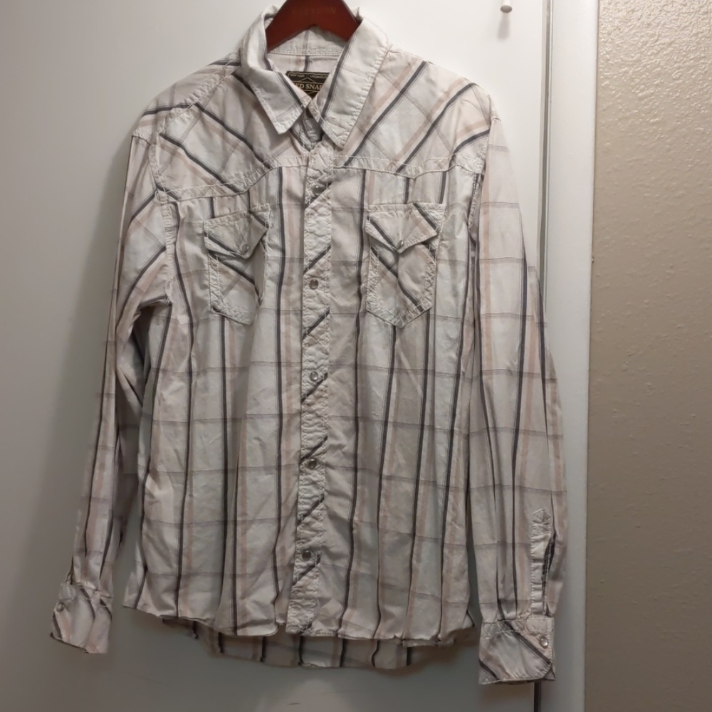 Red Snap Casual Long Sleeve XXL